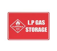 Puhayexi Lp Gas Storage Hazchem Class 2 - Flammable Gas Sign 12X8 Inch Aluminum Uv Ink Printed For House And Business