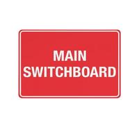 Puhayexi Main Switchboard Sign 12”X8” Metal Signs Aluminum Sign Pre-Drilled Holes For Easy Mounting Indoor Or Outdoor Use For Fence Door Or Gate