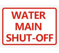 Puhayexi Main Water Shut Off 8X12 Inch Rust Free Aluminum Easy To Read & Sturdy Keep Out Outdoor Metal Signs For Home Farm Yard