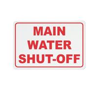 Puhayexi Main Water Shut Off Sign 8X12 Inch Rust Free Aluminum Easy To Read & Sturdy Keep Out Outdoor Metal Signs For Home Farm Yard