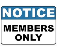Puhayexi Members Only Sign 12X8 Inch For House Door Office Business Yard,Metal Aluminum Rust Free Sign - 12"" X 8"", Pre-Drilled Holes, Weather Resistant