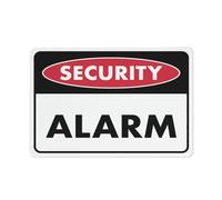 Puhayexi Security Alarm Sign For Business 8""X12"" Rust Free Aluminum Uv Printed,4 Pre-Drilled Holes.Durable/Weatherproof