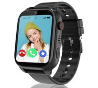 Puhiuyoi 4G Kids Smart Watch, GPS Smartwatch Boys Girls with1.85 inch HD Video & Phone Call, IP68 Kids GPS Watch with Real-time Locating, SOS School Mode, Great Gifts for Teens Aged 4-12 (Black-GPS)