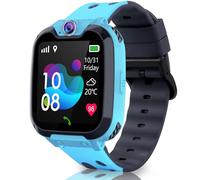 Puhiuyoi Kids Smart Watch Boys Girls, Smart Watch for Kids with Two Way Call SOS 16 Games HD Camera Music Alarm School Model with SD Card Smartwatch Birthday Gifts for Boys & Girls 4-12Y (Blue-SOS)