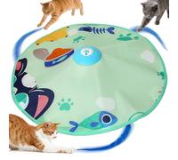 PUHOHUN Interactive Cat Toy Self-Employment Christmas Quiet Interactive Automatic Mouse Kitten Ball Toy Butterfly Electric Hide Search Mouse Catching Game Green