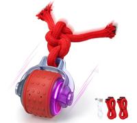 PUHOHUN Interactive Dog Toys, Dog Ball with Rope Tail, Dog Toy to Keep Them Busy, Touch-Activated Rechargeable for Small Dogs Puppies 2026 New (Crimson)