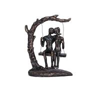 PUHOZN Imitation Iron Swing Couple Sculpture for Couple/Her Marriage Gift for Wife Iron Wedding Romantic Love Statue Home Decor 6th for him Figurine