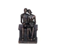 PUHOZN Iron Couple Statue Iron 6th for Wife Love Cast Iron Couple Sculpture Wedding Modern Abstract Romantic Man and Woman Sculpture Figurines Centerpiece Decoration