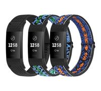 Puhuite Bands Compatible with Fitbit Charge 2 Bands for Women Men, Classic & Special Edition Adjustable Stretchy Nylon Replacement Strap Wristbands for Fitbit Charge 2