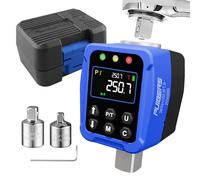 PUIBERS 1/2" Drive Digital Torque Wrench Adapter 12.5-250.7 Ft-lb / 17-340 Nm, Electronic Torque Meter ±1% Accuracy, Colour LCD Display, 1/4” & 3/8” Adapters for Car & Motorcycle Maintenance