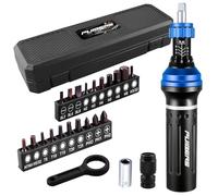 PUIBERS 1/4" Torque Screwdriver Set (1-6 N.m), Adjustable Torque Wrench Screwdriver Set with Slotted/Hex/Torx/Phillips Bits, Leverage Bar and Storage Case for Bicycle, Drone & DIY Repair