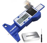 PUIBERS Digital Tyre Tread Depth Gauge UK, 0-25.4mm Solar & Battery Powered Tyre Depth Gauge,0.01mm High Precision LCD Checker, Inch/mm Switchable, Child-Safe Tool for Cars, Trucks, Motorcycles