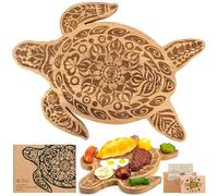 PUICIO Sea Turtle Charcuterie Board Acacia Wood Cutting Board,Turtle Cheese Bread Board for Birthday Kitchen Patry, Kitchen Turtle Decor Gift for Moms, Grandmas, Sea Turtle Lovers