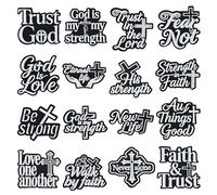 Puideon 16PCS Christian Iron On Patches for Hats