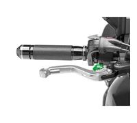 Puig 180PV 2.0 Short Brake Lever with Green Selector, Silver