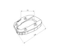 Puig 20276N Kickstand Extension with Standard Suspension Black