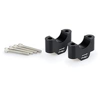 Puig 20309N Handlebar risers machined from anodized aluminum with Hi-Tech design to improve ergonomics and riding control, Black
