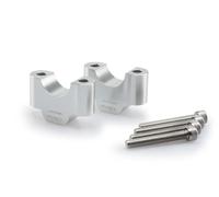 Puig 20309P Handlebar risers machined from anodized aluminum with Hi-Tech design to improve ergonomics and riding control, Silver
