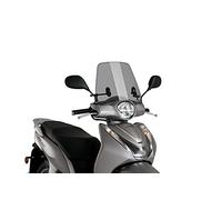 Puig 20734H Trafic and Urban Flyscreen aerodynamic urban polycarbonate screen, 3 mm thick, with rounded profile and wind protection for daily riding, Smoke
