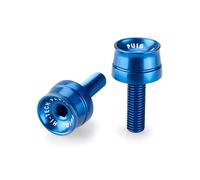 Puig 21018A Speed handlebar bar ends in machined aluminum with compact design and racing style for vibration reduction, Blue