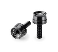 Puig 21018N Speed handlebar bar ends in machined aluminum with compact design and racing style for vibration reduction, Black