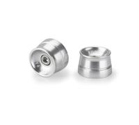 Puig 21035P Anodized Aluminium Sport Handlebar Weights, Long Model 40 mm, Minimalist Racing Design to Balance and Customize the Handlebar, Silver