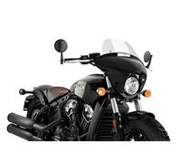 Puig Gloss Black Housing Clear Batwing Touring Screen Indian Scout Bobber 18-25