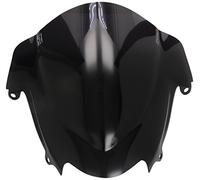 Puig 2107F Racing and aerodynamic screen in 3 mm acrylic with double height that improves helmet protection and high-speed stability, Dark Smoke