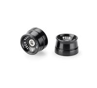 Puig 21235N Speed handlebar bar ends in machined aluminum with compact design and racing style for vibration reduction, Black