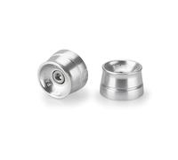 Puig 21235P Speed handlebar bar ends in machined aluminum with compact design and racing style for vibration reduction, Silver