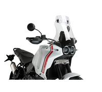 Puig 21438W Touring Windscreen with Transparent Visor designed to improve aerodynamic protection, increase riding comfort and offer a more stable, safe and pleasant riding experience on any trip