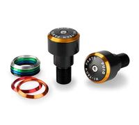 Puig 21695N Balance handlebar weights in CNC-machined aluminum with interchangeable ring system for vibration reduction and customization, Black