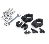 Puig 21788N 25.5 MM Beam 3.0 Clamp Set in high-strength polyamide for mounting auxiliary lights on 25 mm tubes, anti-vibration design and secure installation, Black