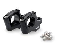 Puig 21801N Pullback Risers, universal handlebar risers with 20mm height and 16mm pullback, improves riding ergonomics and comfort with an elegant and durable design, Black