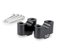 Puig 21810N Risers; accessory to raise the handlebar; improves riding position; Hi-Tech Parts design in anodized aluminum; compatible with various handlebar diameters, Black
