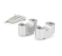 Puig 21810P Risers; accessory to raise the handlebar; improves riding position; Hi-Tech Parts design in anodized aluminum; compatible with various handlebar diameters, Silver
