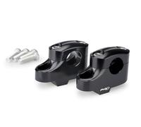 Puig 21811N Pullback Risers; improves riding ergonomics; sleek and functional design; made of machined anodized aluminum, Black