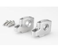 Puig 21811P Pullback Risers; improves riding ergonomics; sl nd functional design; made of machined anodized aluminum, Silver