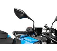 Puig 21821N Z3 Mirror; universal right with stem; sporty plastic housing; convex anti-glare mirror; easy manual adjustment; approved aerodynamic design, Black