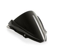 Puig 21831C Z-Racing aerodynamic and sporty windscreen made of 3 mm acrylic with double height and side channels that improve protection and stability, Carbon