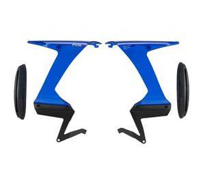 Puig 21858A Race Side Wings aerodynamic Downforce with MotoGP design in acrylic material and flexible mounts to improve stability and control, Blue