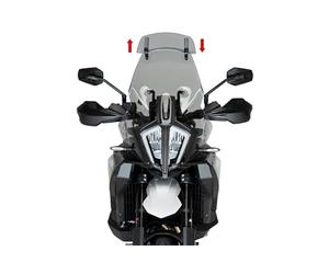 Puig 21992H Touring Windscreen With Smoked Visor designed to optimize aerodynamics, improve wind protection and increase rider comfort on long trips and demanding riding conditions