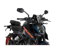 Puig 21997J New Generation Sport Windshield - Sporty Design and Aerodynamic Protection for KTM 125 DUKE and KTM 390 DUKE 2024-2025, Matt black