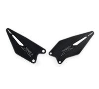 Puig 22008N Heel Plates made from anodized aluminum, high durability and strength, protection against impacts and shoe wear, elegant and functional design, Black