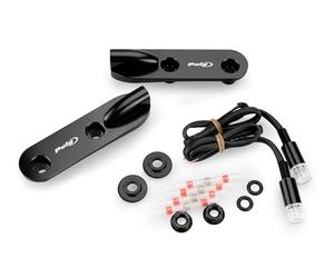 Puig 22044N Rearview Mirrors Caps with Turn Lights Tab Black