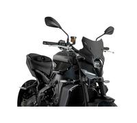 Puig 22077N New Generation Sport Windshield or Yamaha MT-09 2024 and Yamaha MT-09 SP 2024 - Aerodynamic Design and Sporty Style, Black