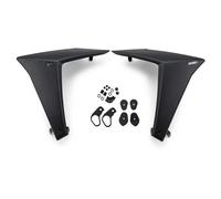 Puig 22080J Naked Side Winglets; advanced aerodynamics; made of durable ABS; easy installation without modifying the bike; TÜV approval and ABE license included, Matte Black