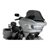 Puig 22108F High-Road Touring Windshield- Aerodynamic Protection and Sleek Design for Harley Davidson Road Glide FLTRX 2024, Dark smoked