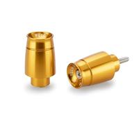 Puig 22127O Sport Model Handlebar End Weights; manufactured from high-quality machined aluminum; minimalist racing design, Gold