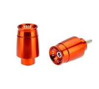 Puig 22127T Sport Model Handlebar End Weights; manufactured from high-quality machined aluminum; minimalist racing design, Orange